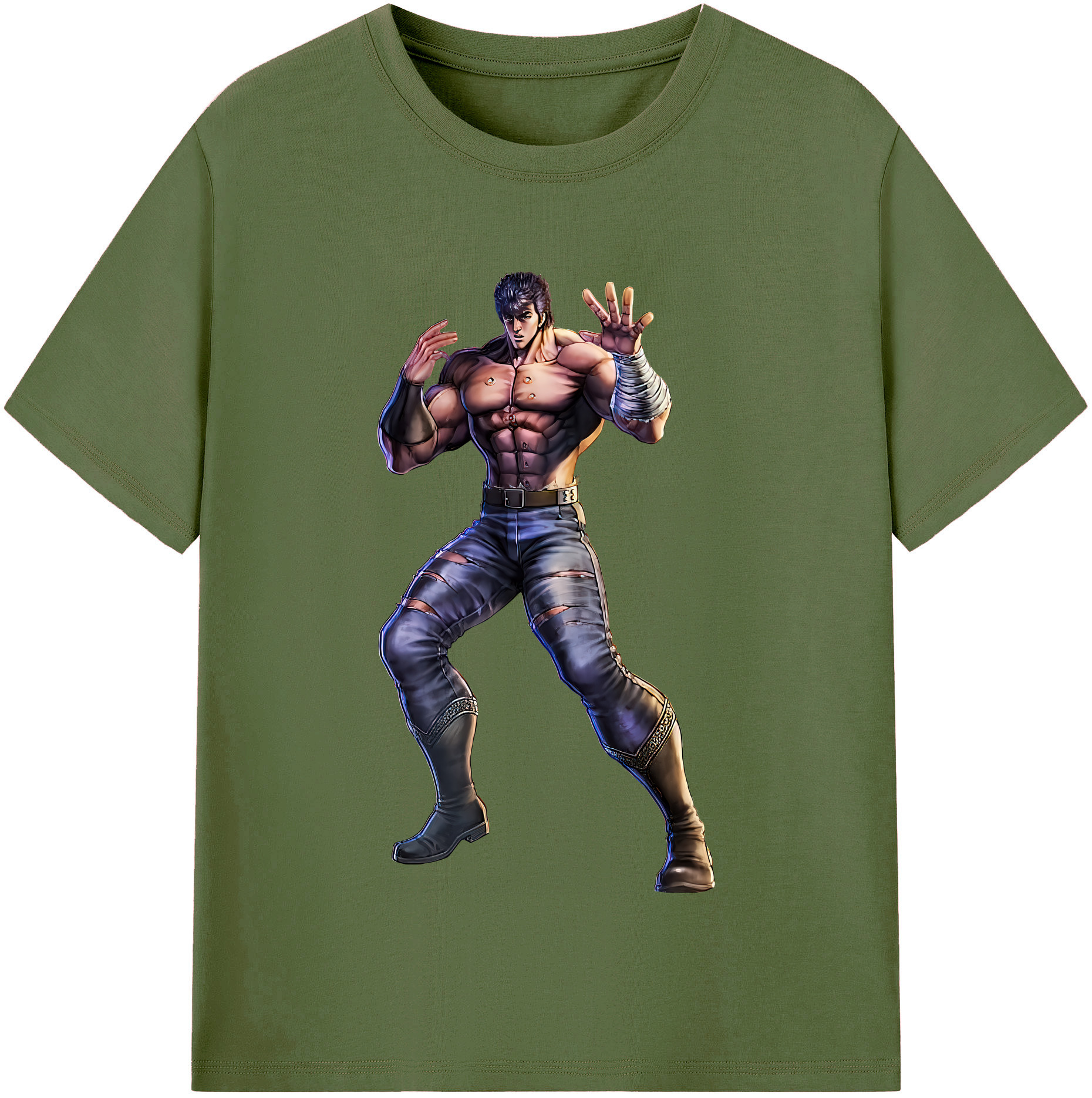 （画像用） 北斗の拳 Fist of the North Star 綿100％半袖Tシャツ（フロントプリント）